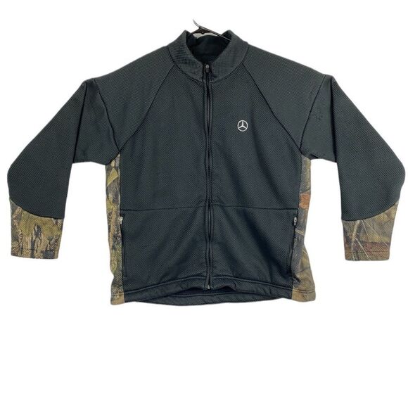 Mercedes Benz Black Camo Hunting Jacket Sz Large - Picture 1 of 12